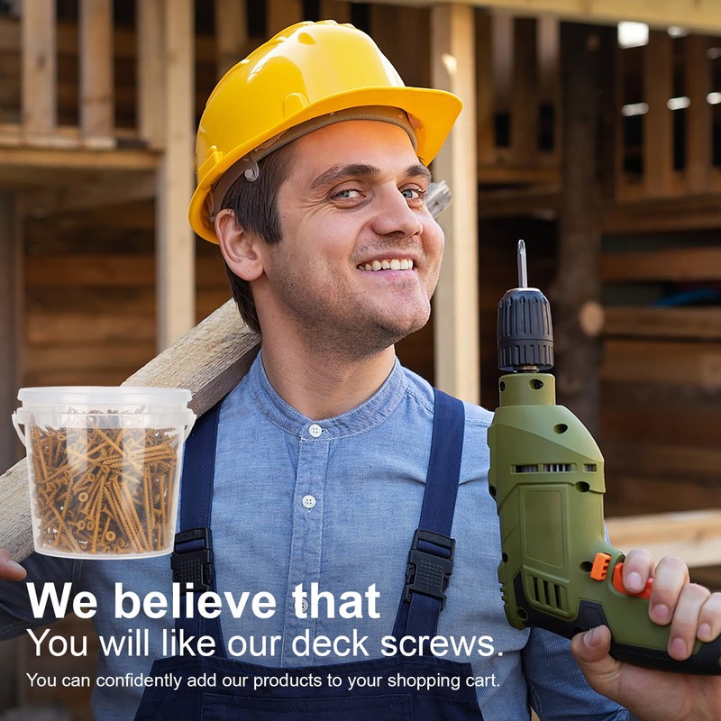 Bobibbi Deck Screws #10 x 4’’, T25 Star Torx Drive
