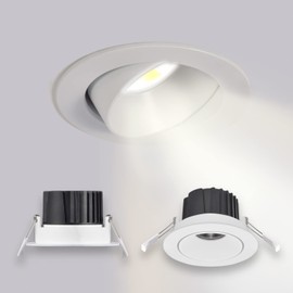 Wasser LED Downlight, White, 4,000k, Construction Required, 3.5 - 3.9 inches (90 - 100 mm), Embedded Angle, 30°, High Color Rendering, High Specification, Easy Installation, Aluminum, Entryway,