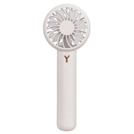 ForPro Professional Collection Premium Rechargeable Handheld Fan, Portable USB Desk Fan, 3-Speed Lightweight Mini Personal Fan for Travel Home Office, Pure White