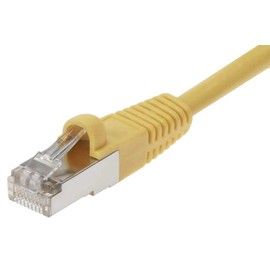 SF Cable Cat5e Shielded (STP) Ethernet Network Cable, 26AWG 4pair Stranded Copper Wire, RJ45 Plug, 350MHz, 15ft, Yellow
