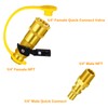 MCAMPAS 1/4" Propane Quick Connect Adapter Kit Converter 3/8" Female
