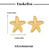 ENSKEFEN Gold Starfish Statement Stud Earrings for Women Trendy Boho