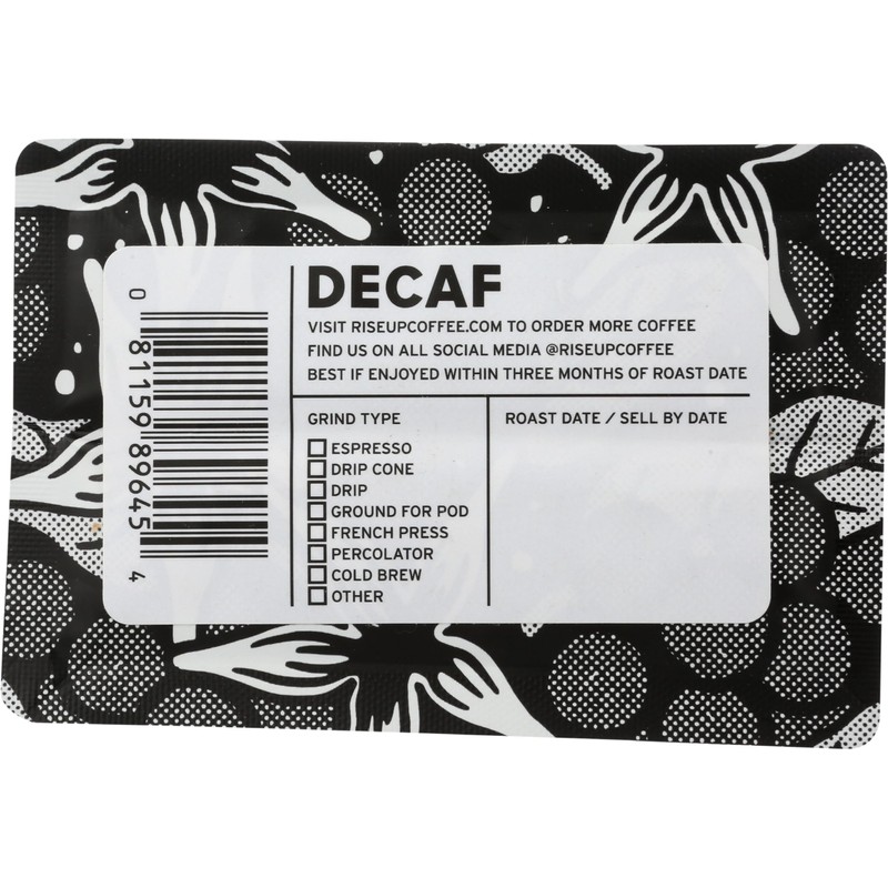 Organic Decaffeinated, Certified Fair Trade Organic Coffee, 12 oz, Whole