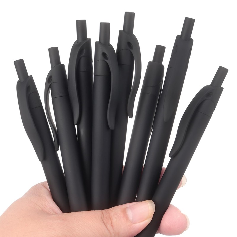 Bribobo 8 Pack Ballpoint Pens Retractable No Bleed Black Click