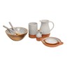 Dexam 16050220 Sintra Small Glazed Terracotta Tapas Dish-Stone