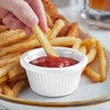 Chabrias Pack of 24 Fluted Traditional Ramekins Condiment Pots, Sauce