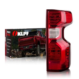 OKLPF Rear Brake Tail Lights Compatible With 2019 2020 2021 2022 2023 2024 Chevy Silverado 1500 2500HD 3500HD,Replacement Red Taillight Assembly,Included Bulbs and Harness,Right Passenger Side