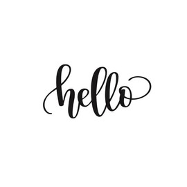 Thistle Brook Cottage Hello Wall Decal Farmhouse Wall Decor Hello Cursive Hello 4H x 8W Black #101