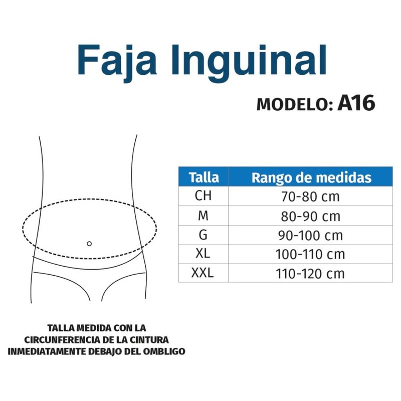 TYNOR Faja Inguinal Gris- Modelo A16 (XL, ORTOPEDICO)