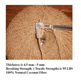 Coconut Fiber Twine Made of 100% Natural Coconut Fiber,Weight per Spool is 7 Lbs,and Length is + 1100 Feet,