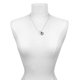 Delight Jewelry Silvertone Westie Silhouette Heart Senior Class of 2026 Dome Necklace, 18"