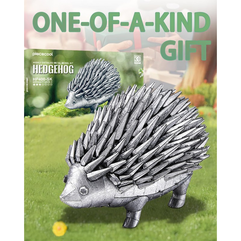 Piececool 3D Metal Puzzles for Adults, Hedgehog Metal Model Kit,
