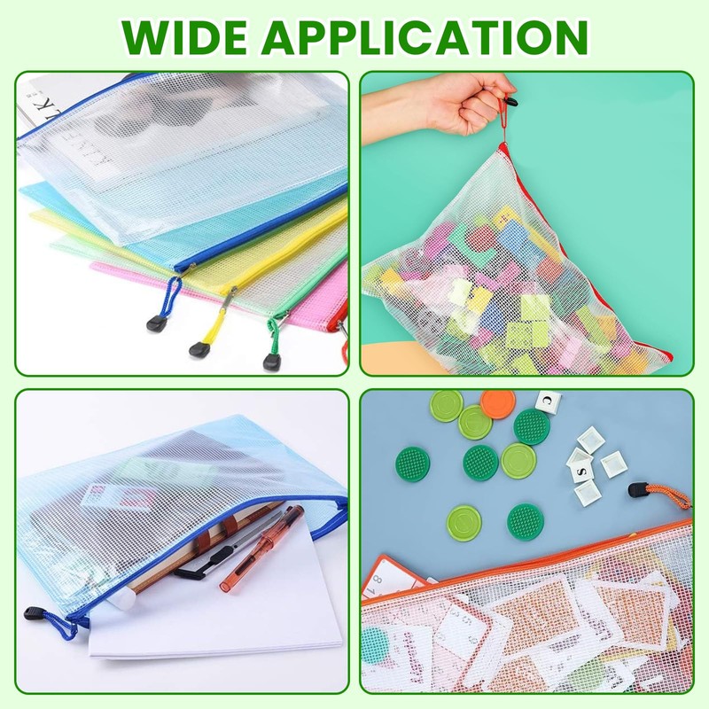 NICKLIN Pack of 6 Document Wallets A4 Document Folder Transparent