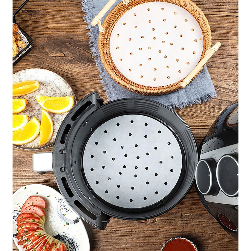 Steamer Paper, 200 Sheets Diameter of 12.6 Inch White Food