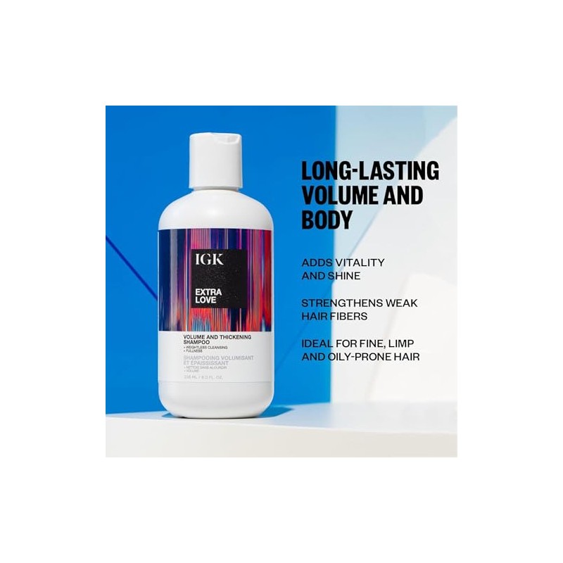 IGK Extra Love Volume & Thickening Shampoo, 8 fl. oz.