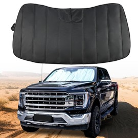 Trumgeta Windshield Sun Shade Fit for Ford F-150 2021 2022 2023 2024 2025 Front Window Sunscreen Sunshade