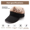 Spiked Wigs Fake Hair Visor for Adults Adjustable Sun Visor