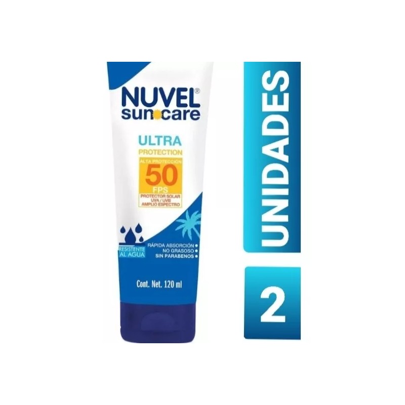 Nuvel Suncare 2 Protector Solar Fps 50, Nuvel Suncare 120ml,