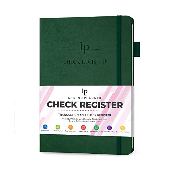 Legend Planner Check Register Book â Accounting Ledger Book for