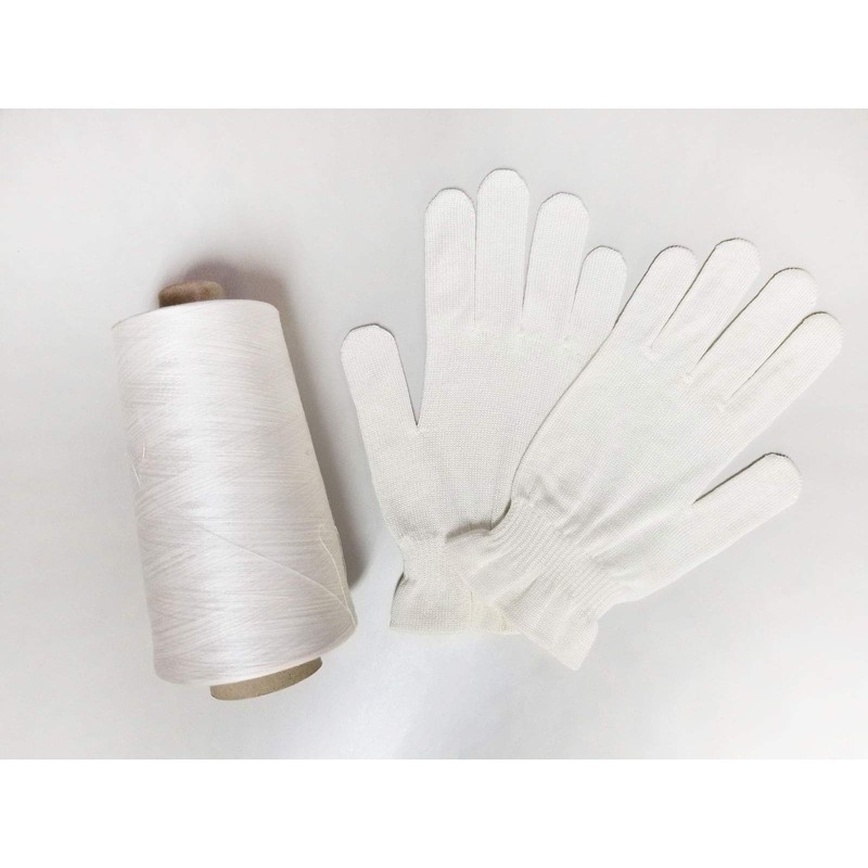 Silk Gloves by Silk Thread Shop in Nishijin Kyoto (White