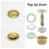 Rackickyer Bathroom Sink Drain,Drain Stopper Gold Stainless Steel Bathroom Sink
