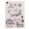 Merry Christmas Snowflakes Season's Greeting Christmas Greenery Christmas Sentiments Clear