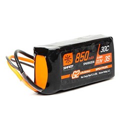 Spektrum 11.1V 850mAh 3S 30C Smart G2 LiPo Battery: IC2, SPMX8503S30