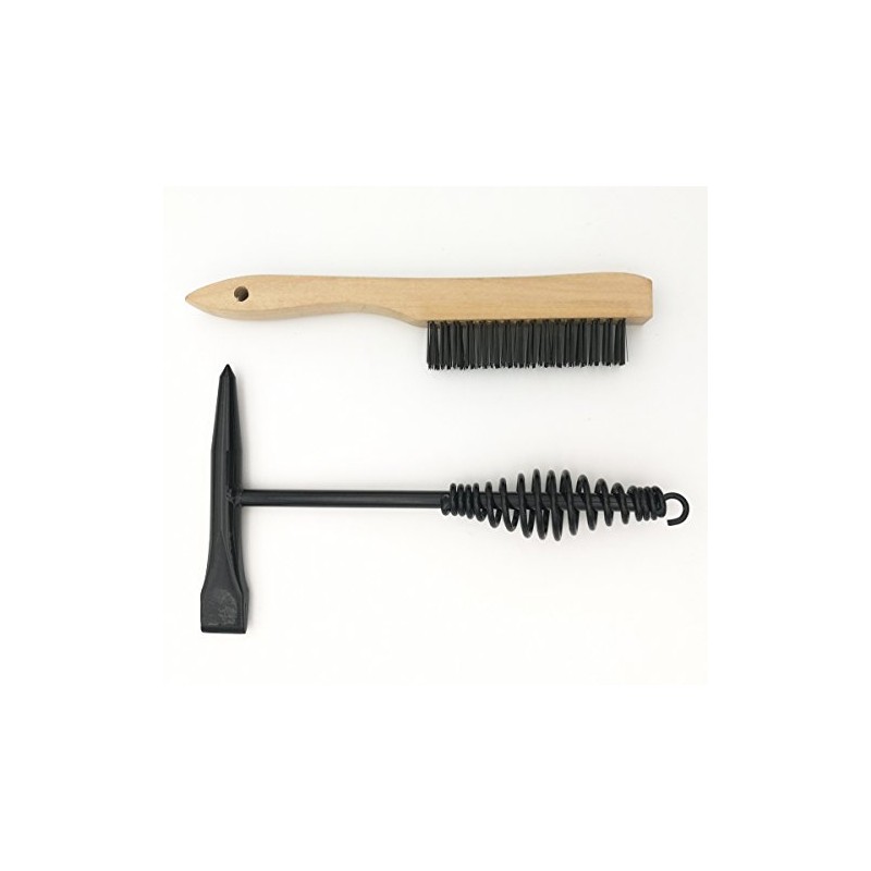 VASTOOLS Welding Chipping Hammer with Coil Spring Handle,10.5",Cone and Vertical