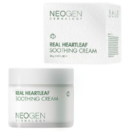 Neogen Real Heartleaf Soothing Cream 80g Moist Skin Houttuynia cordata skin soothing moisturizing cream fast absorption / 네오젠 리얼 하트리프 수딩 크림 80g 촉촉한피부 어성초 피부진정 보습크림 빠른흡수