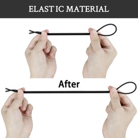 Endoto 3 Pairs Shoelaces for Hey Dude Elastic No Tie Stretch Round Strings Replacement Laces Shoes(Color:Black&Grey&Beige,Size:18Inch)