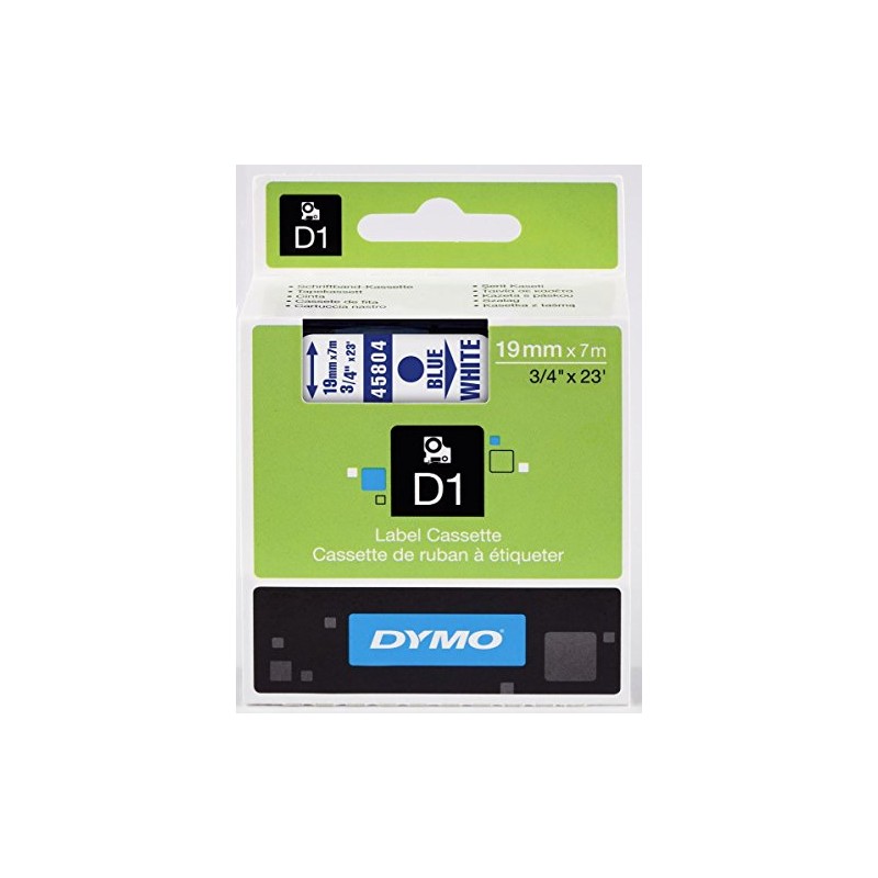 DYMO D1 Tape 19mm Blue on White