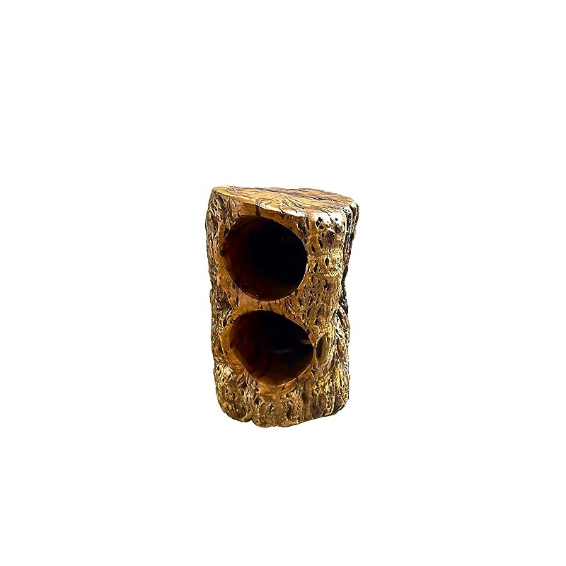 THY COLLECTIBLES Natural Handcarved Tree Stump Wood Wine Bottle Holder