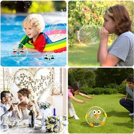 Nano Tape Bubbles Toy 3mX5cm Double Sided Nano Tape Blowable Elastic Nano Bubble Sticky Craft Toy with Sequins Fillings Scissor Tweezer Chain Stripes Straw