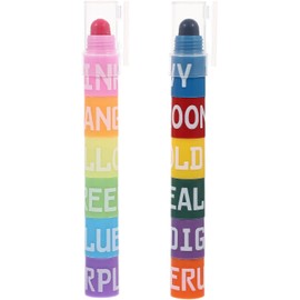 Luxshiny Rotuladores Resaltadores Sólidos en Tonos Pastel para Estudiantes, 2 Unidades Diseño Empalme, Marcatextos Portátil para Papelería Escolar y Uso Artístico
