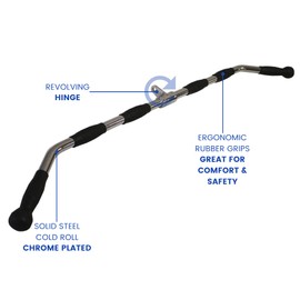 Ader 48" Revolving Gym Style Lat Bar w/Rubber Ergo Grips