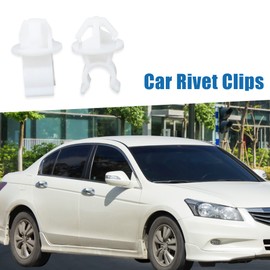 A ABSOPRO Set of 10 Car Bonnet Propeller Rod Clip for Honda Plastic White