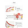 GinkgoHome Hand Painted Flower Pattern Ceramic Bowl Wavy Edge 6-8