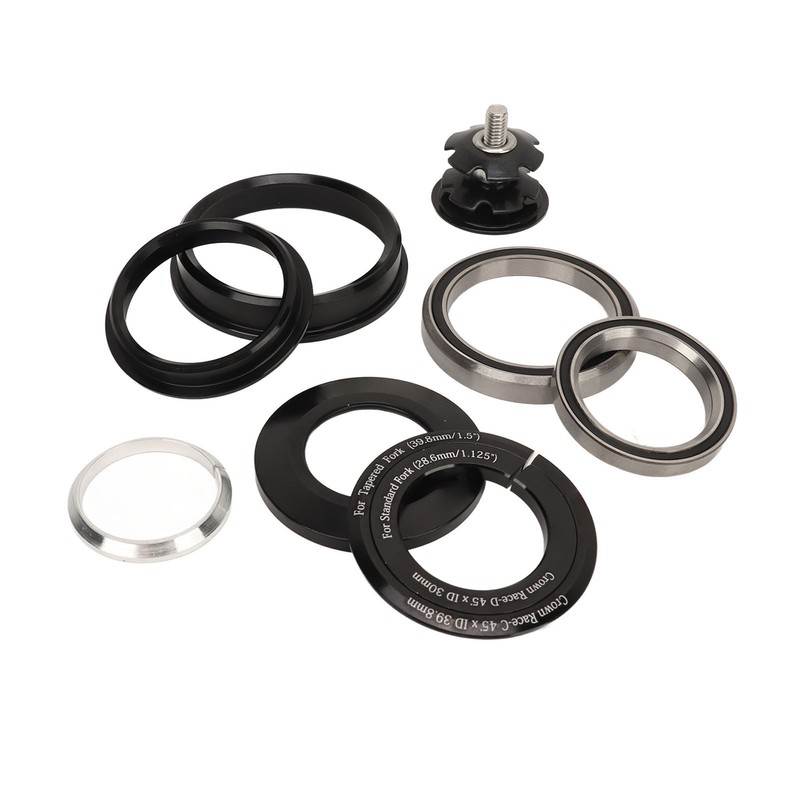 Bicycle Front Fork Bowl Set Aluminum Alloy Dual Bearings Mountain