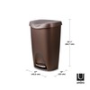 Umbra 084200-125 , Bronze Brim Large Kitchen Trash Stainless Steel