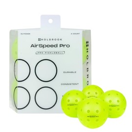 Holbrook Aerospeed Pro Outdoor Pickleballs - USAPA Approved, Consistent Bounce, High Visibility, Made from Premium Durable Materials - 4 Pack