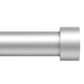 Silver Extra Long Curtain Rod 30 to 254 inch, Heavy Duty Curtain Rods for Windows with Modern End Caps, 1 inch Drapery Rods Set for Outdoor Patio, Adjustable Curtain Rod for Room, Silver