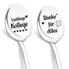 DIKARYA Gift for Colleagues, Set of 2 Coffee Spoons with