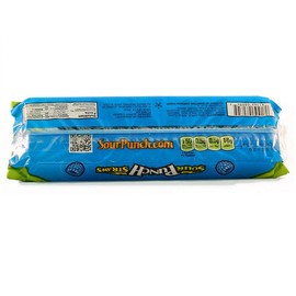 Sour Punch Straws, Blue Raspberry Fruity Flavor, Soft & Chewy Candy, 4.5oz Tray (24 Pack)