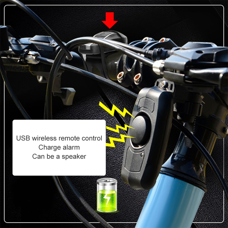 USB Rechargeable Anti Theft Bike Alarm Vibration Trigger Alarm with