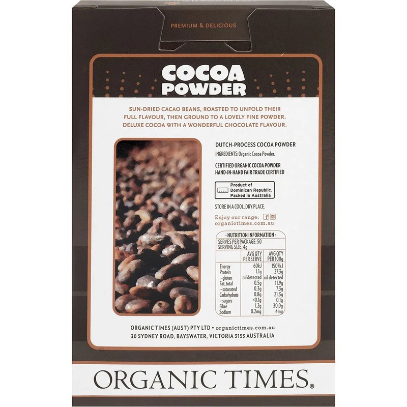 Organic Times Organic Cocoa Powder 200g