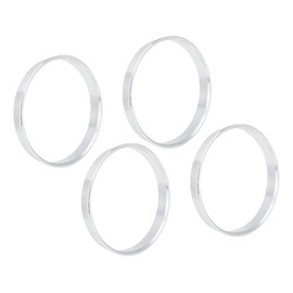 A ABSOPRO Hub Centric Ring 72.6 to 70.1 mm Aluminum Alloy Silver Tone (Set of 4)
