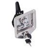 Trailer Door Latch T Handle with 2‑Key Stainless Steel Chrome