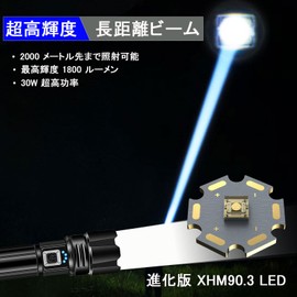 懐中電灯 【2025最新の強化版ハンドヘルドトーチ】5モード調光 最大照射距離1500m 5000mAh 大容量電池 実用点灯最大20時間 Type-C 充電式 電池式 単4電池適用 スマート急速放熱 可変ズーム アルミ合金製小型耐衝撃トーチ コード付きポータブルトーチ 防水 コンパクト キャンプ 軍用 最強 IPX6防水 防災 屋外 登山 作業用 夜釣り 避難 停電対策