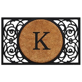 Calloway Mills 180032236K Armada Circle Monogram Doormat 22" x 36" (Letter K)
