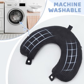 Zebrabox Travel Neck Pillow Cover U Shape Necks Pillows Case Replacement Covers Soft and Smooth Pink (ONLY Pillow Cover, No Filler)